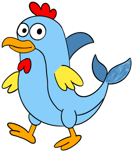 Chicken Dolphin points the way